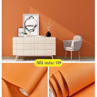 Giấy dán tường màu cam vân nhám