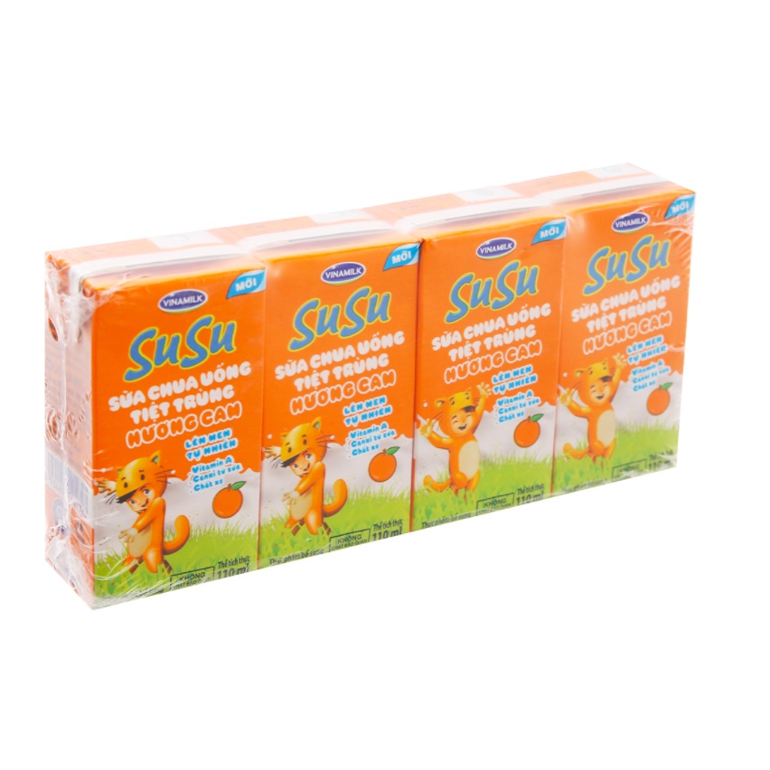 Thùng 48 hộp sữa chua uống SuSu 110ml các vị