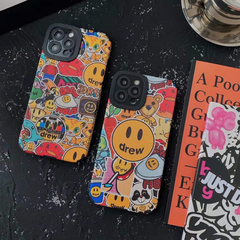 Ốp Điện Thoại Mềm Hình Mặt Cười Phong Cách Đường Phố Cho iPhone11promax 12 / xs / xr 13 / 14 Promax