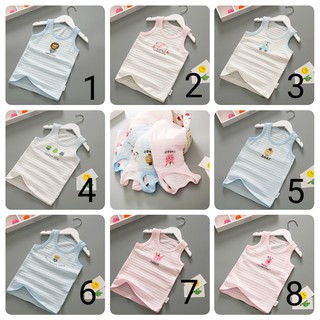 Áo ba lỗ (set 3 áo) cotton bé trai bé gái.