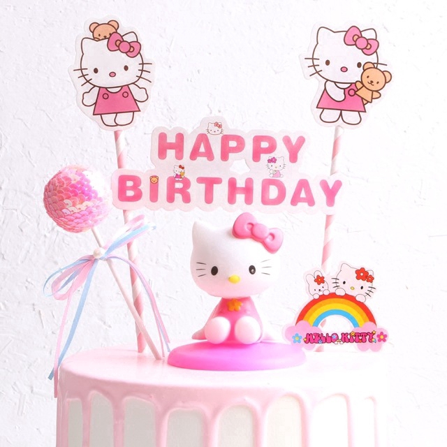 Phụ kiện trang trí bánh sinh nhật kèm chữ Happy Birthday độc đáo