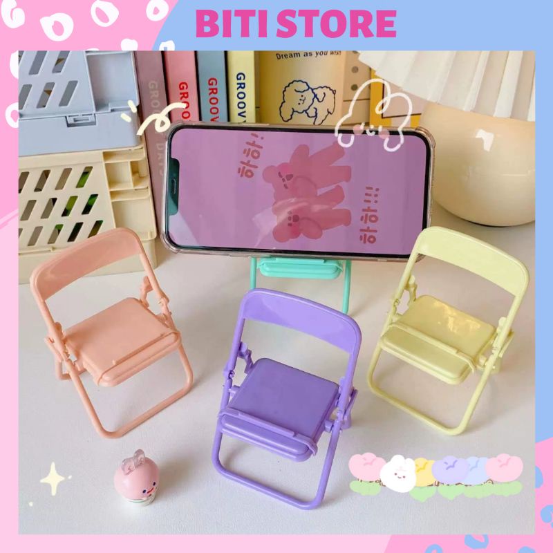 Giá Đỡ Điện Thoại Hình Ghế Xếp Màu Pastel Xinh Xắn BiTi Store