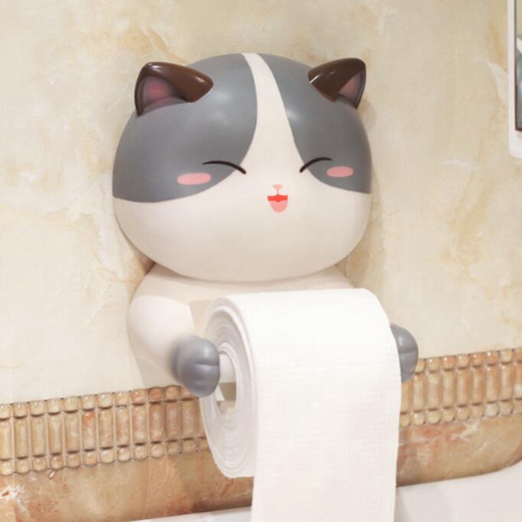 Giá đỡ cuộn giấy vệ sinh hình mèo xinh xắn