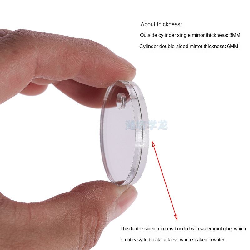 Gương Acrylic Hai Mặt Dạng Bóng Tròn Có Giác Hút Dùng Luyện Tập Chiếu Hậu