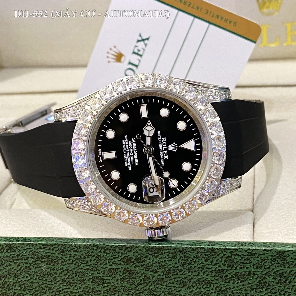 [Máy cơ-automatic-full đá] Đồng hồ nam RLS bản full diamond hàng cao cấp chống nước máy nhật bảo hành 24 tháng