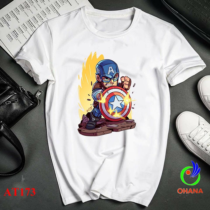 Áo thun nam nữ in hình chibi CAPTION siêu đẹp cao cấp CATI AT173A
