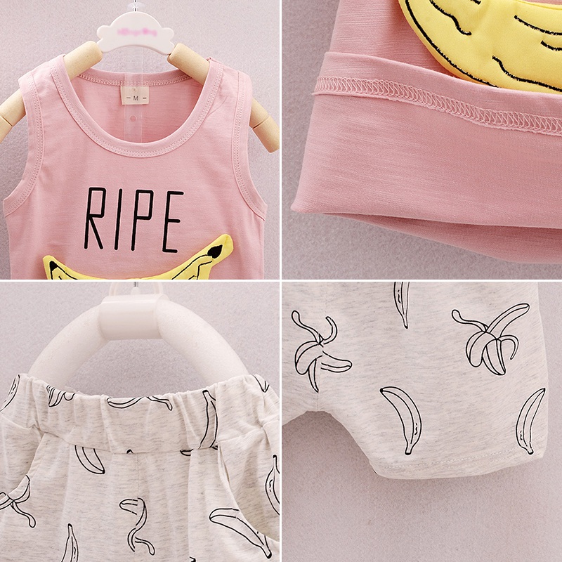 Set áo thun ba lỗ + quần shorts thời trang năng động cho bé trai