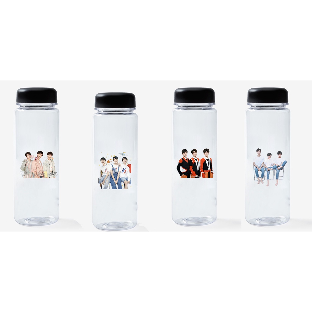 Bình nước tfboys nhựa in màu BNI40 army chibi 500ml