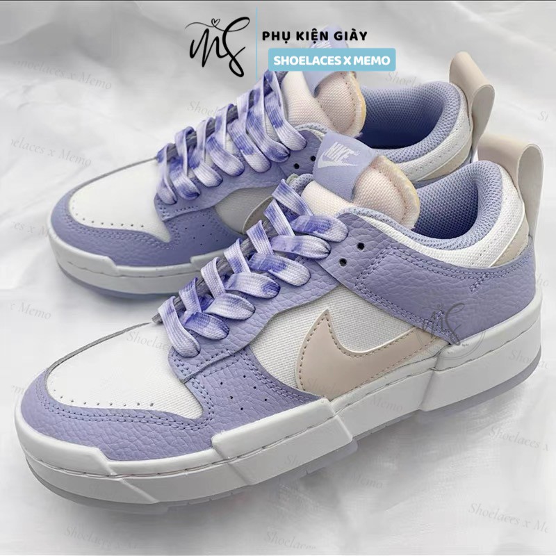 Dây Giày Loang Màu Tie Dye Purple Dùng Cho AJ1 Màu Tím