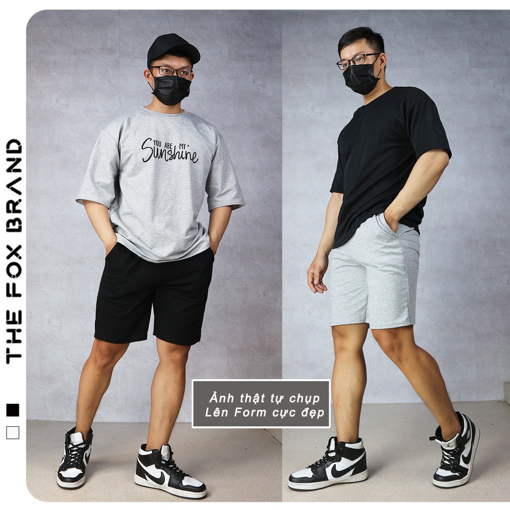 Quần Short nam nữ thể thao THE FOX dáng Unisex Form rộng