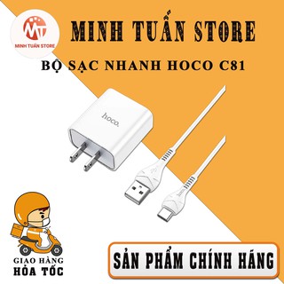 Bộ sạc nhanh hoco kèm cáp ip/ micro/ type c 2.4a bảo hành 6 tháng