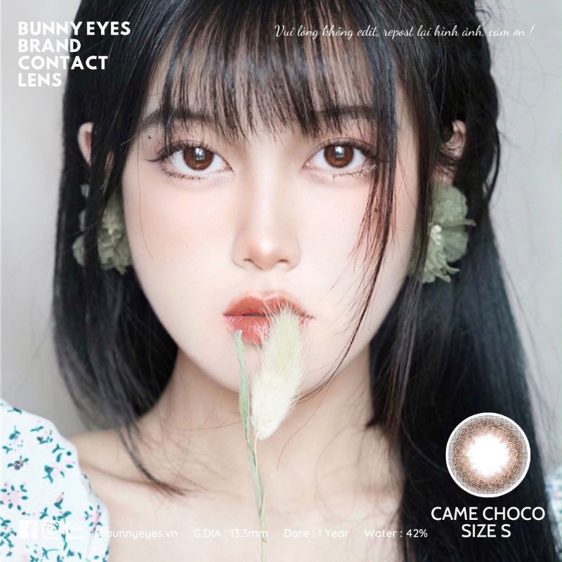 Lens Mắt Kính Áp Tròng CAME CHOCO 14.0mm Giãn Nhẹ Đủ Độ Từ 0 Đến 6 Size S 13.3mm