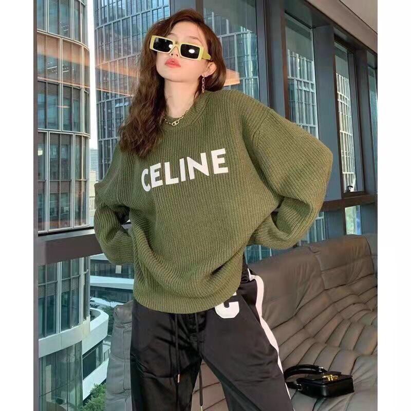 Áo sweater len tăm chữ CELINNE kèm ảnh thật