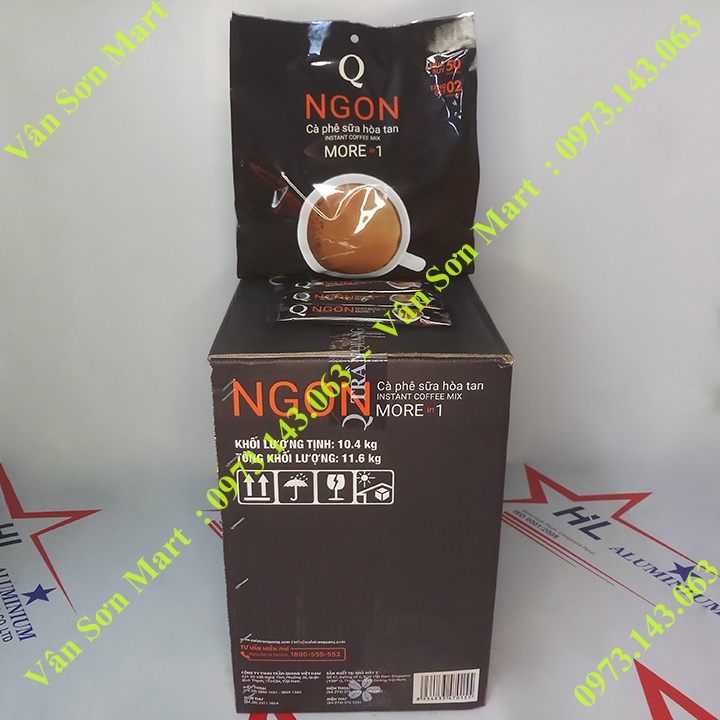 Cà phê sữa Ngon Trần Quang bịch lớn 1.04Kg (52 gói dài * 20g)