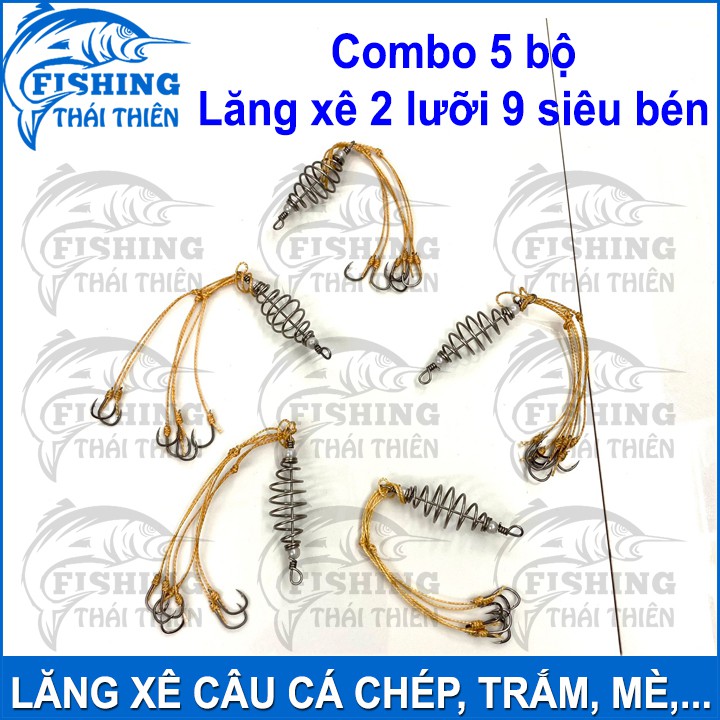 Combo 5 Bộ Lăng Xê Câu Cá Chép Mè Trôi Trắm