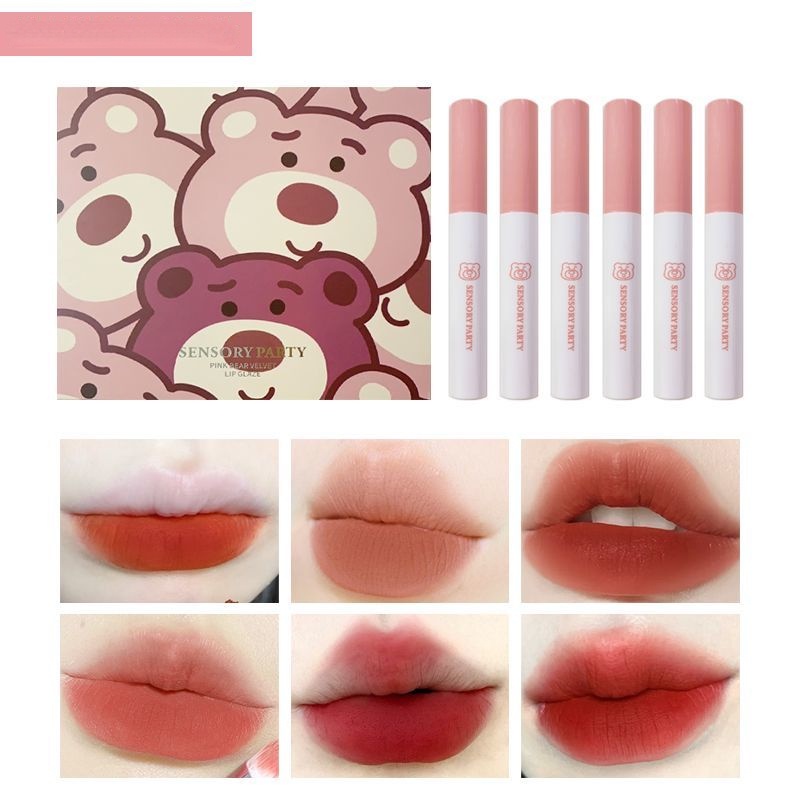 [Hàng Có Sẵn] SET 6 Son Môi Dâu Tây Không Phai Màu