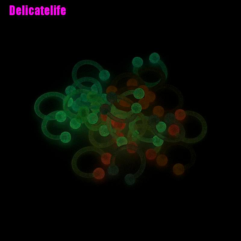 Bộ 10/20 khuyên xỏ mũi trang sức làm từ acrylic phản quang bắt mắt