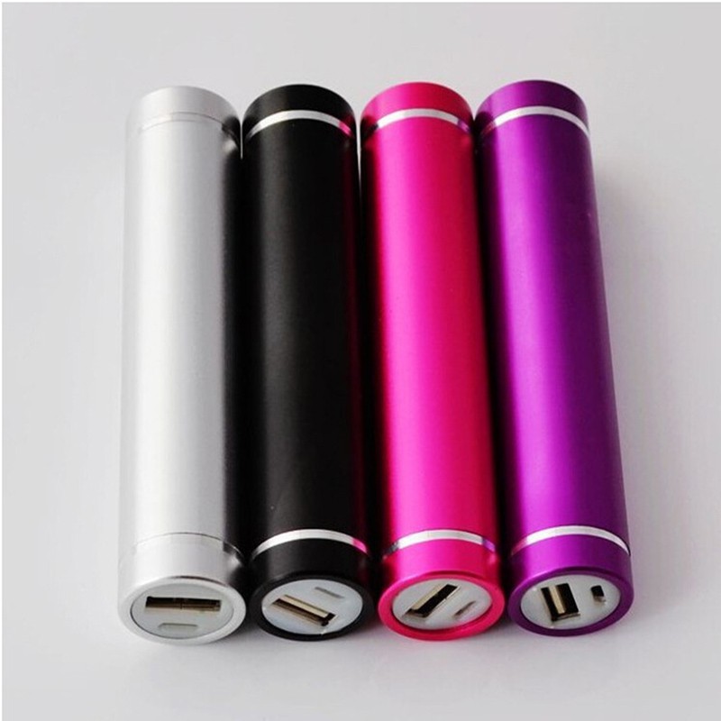 Pin sạc dự phòng mini 2600mah - Vỏ hợp kim nhôm - Có thể sử dụng Pin thay thế - Phụ Kiện HB