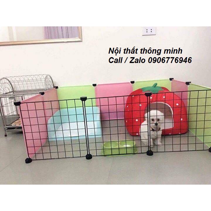 CHUỒNG QUÂY THÚ CƯNG ĐA NĂNG COMBO 6 MIẾNG MIỄN PHÍ CHỐT VÀ BÚA LẮP RÁP