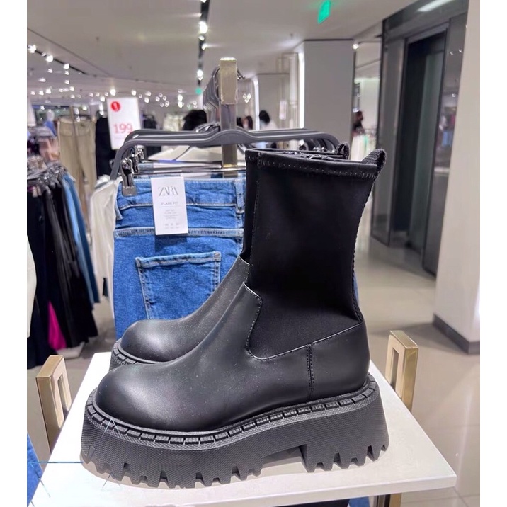 Chunky boots za.ra đế cao . ảnh thật