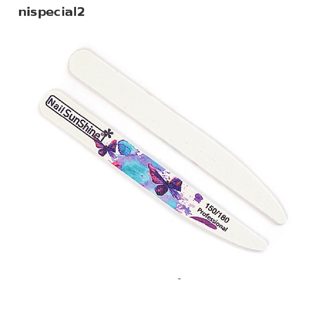 [nispecial2] 4Pcs/Lot Wooden Nail Files Butterfly Printed Strong Sandpaper White Wood Files [new]