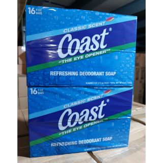 Xà bông cục Coast vỏ xanh 1 lốc 16 cục