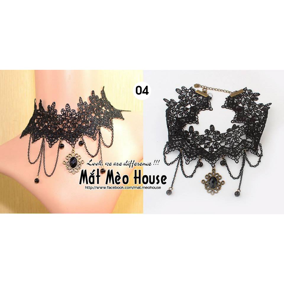 Vòng cổ ren gothich