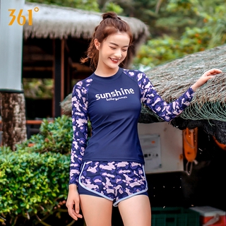 Bộ Đồ Bơi Liền Thân Dài Tay Thời Trang Cho Nữ 361