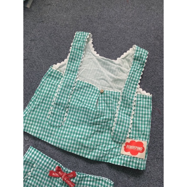 Sét bộ thô kẻ bebedepino xuất Hàn bé gái