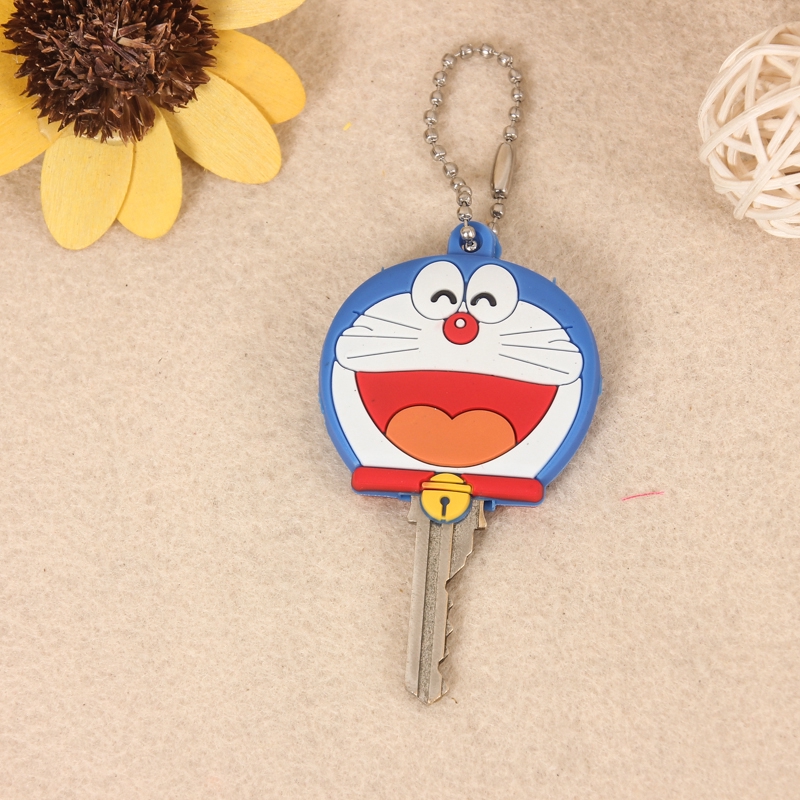 Vỏ bọc cho chìa khóa xe hơi bằng silicon hình Hello Kitty dễ thương có chuỗi dây tiện lợi