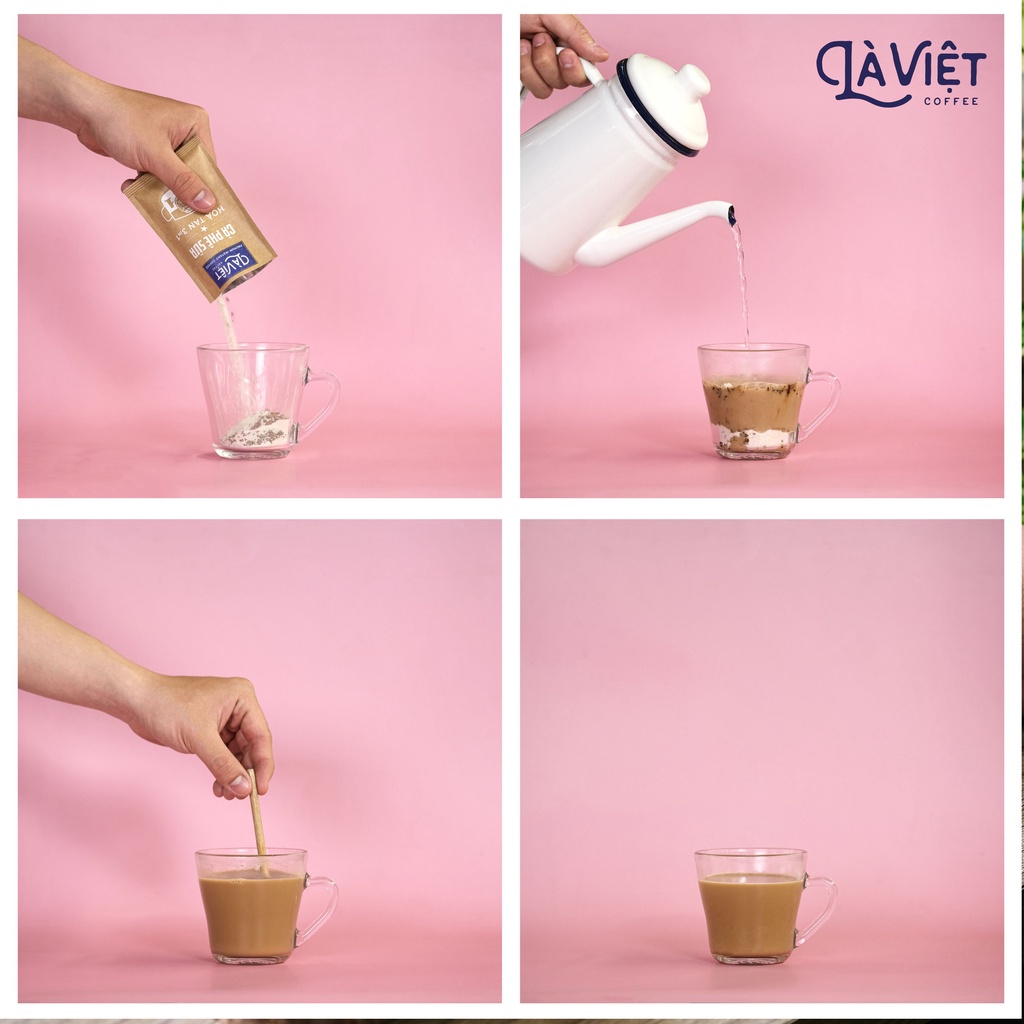 Gold Cà Phê Sữa 3In1 LÀ VIỆT Hộp 12 Gói