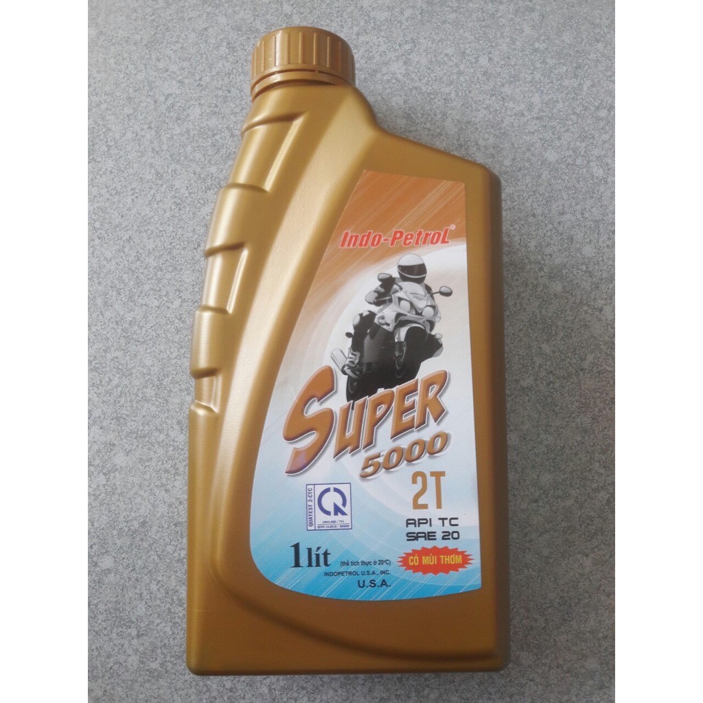 Dầu nhớt thơm pha xăng 2 Thì Indo Petrol Super 5000 2T