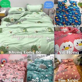 Bộ 5 món vỏ chăn ga gối coton poly cao cấp