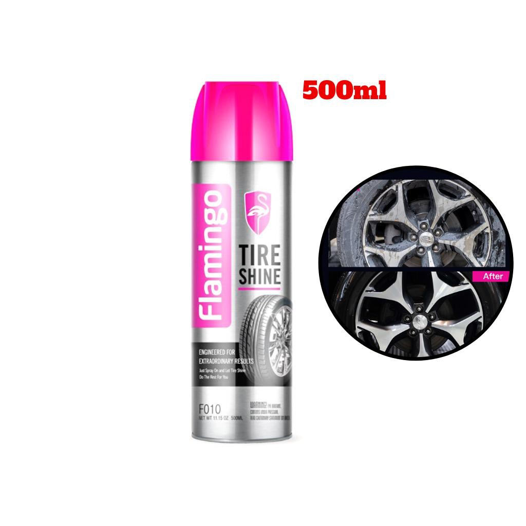 Chai Làm Bóng Đen Lốp Xe ,Tẩy Sạch Vết Bẩn Lốp Flamingo Tire Shine F010 500ml