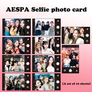 Set 10 tấm thẻ ảnh tự sướng Aespa NINGNING KARINA WINTER GISELLE