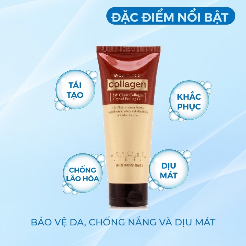 Tẩy Da Chết Chiết Xuất Từ Collagen Crystal Peeling Gel Hàn Quốc 180ml Giúp Loại Bỏ Tế Bào  Da Chết Sạch Khuẩn & Trắng Da