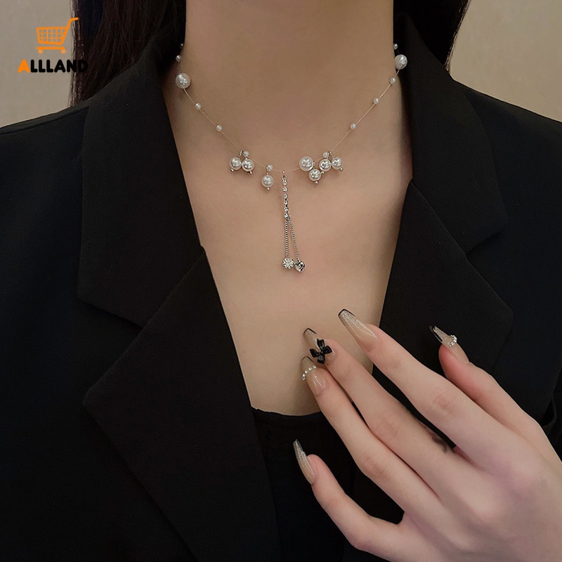 Vòng Cổ Choker Đính Ngọc Trai Nhân Tạo Phong Cách Hàn Quốc