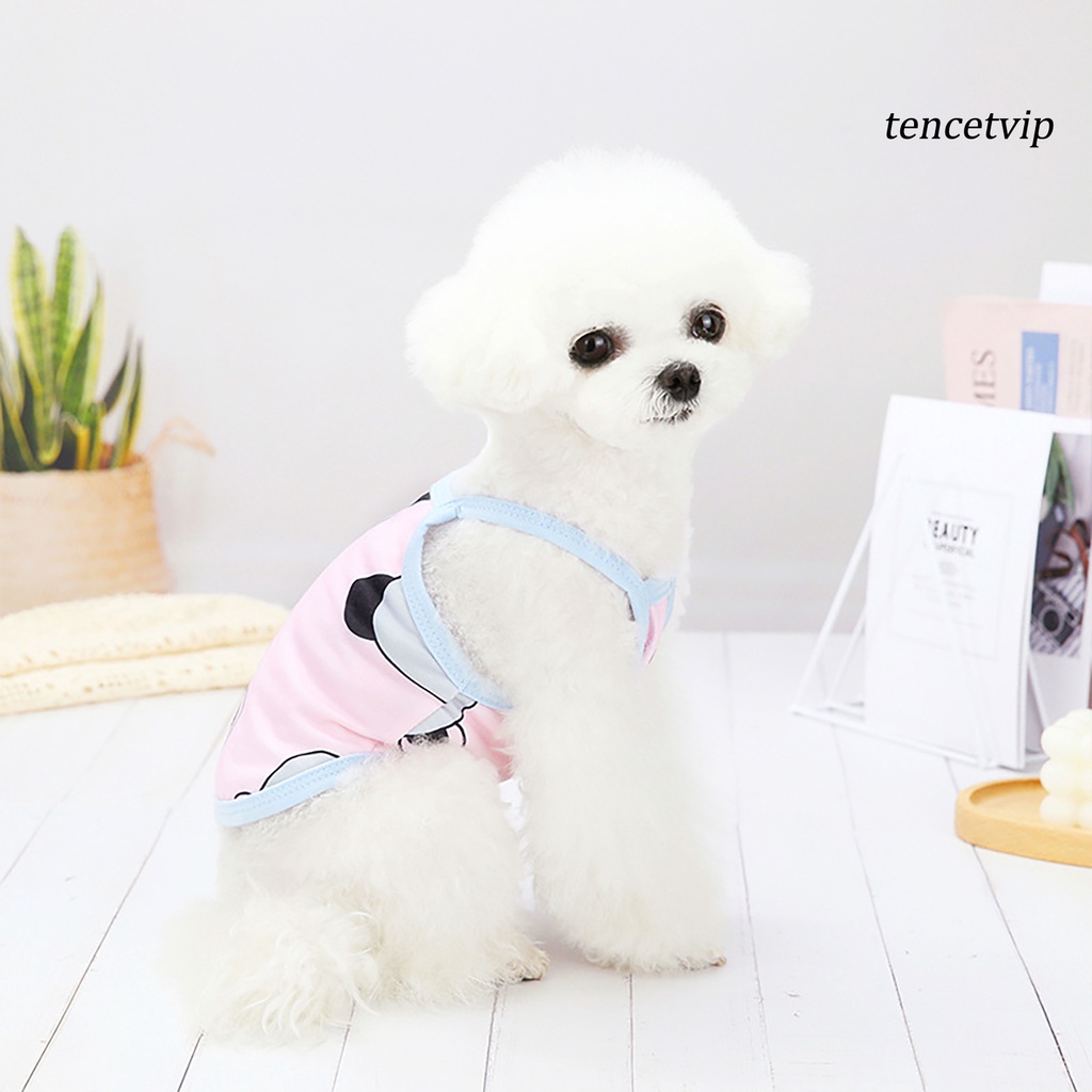 Áo Cotton Thoáng Khí In Họa Tiết Hoạt Hình Thời Trang Mùa Hè Cho Thú Cưng