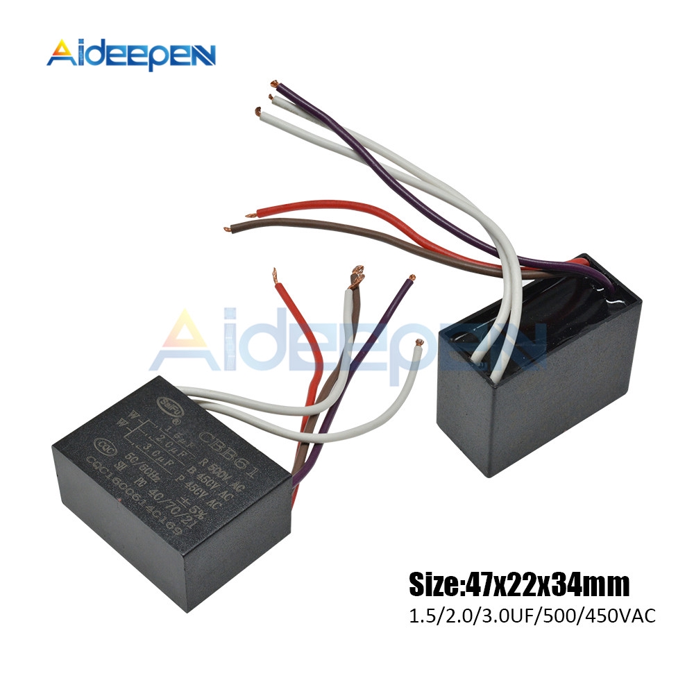 Tụ Điện 5 Dây Cbb61 250v / 300v / 400v / 450v500v / 550v / 600v 1uf ~ 6uf | BigBuy360 - bigbuy360.vn