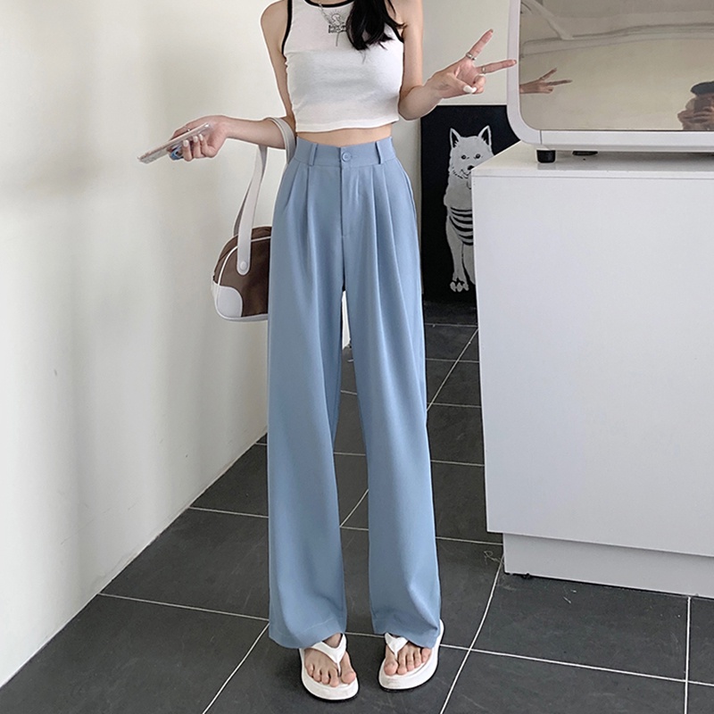 Quần IELGY ống rộng màu sắc sang trọng thời trang dành cho nữ