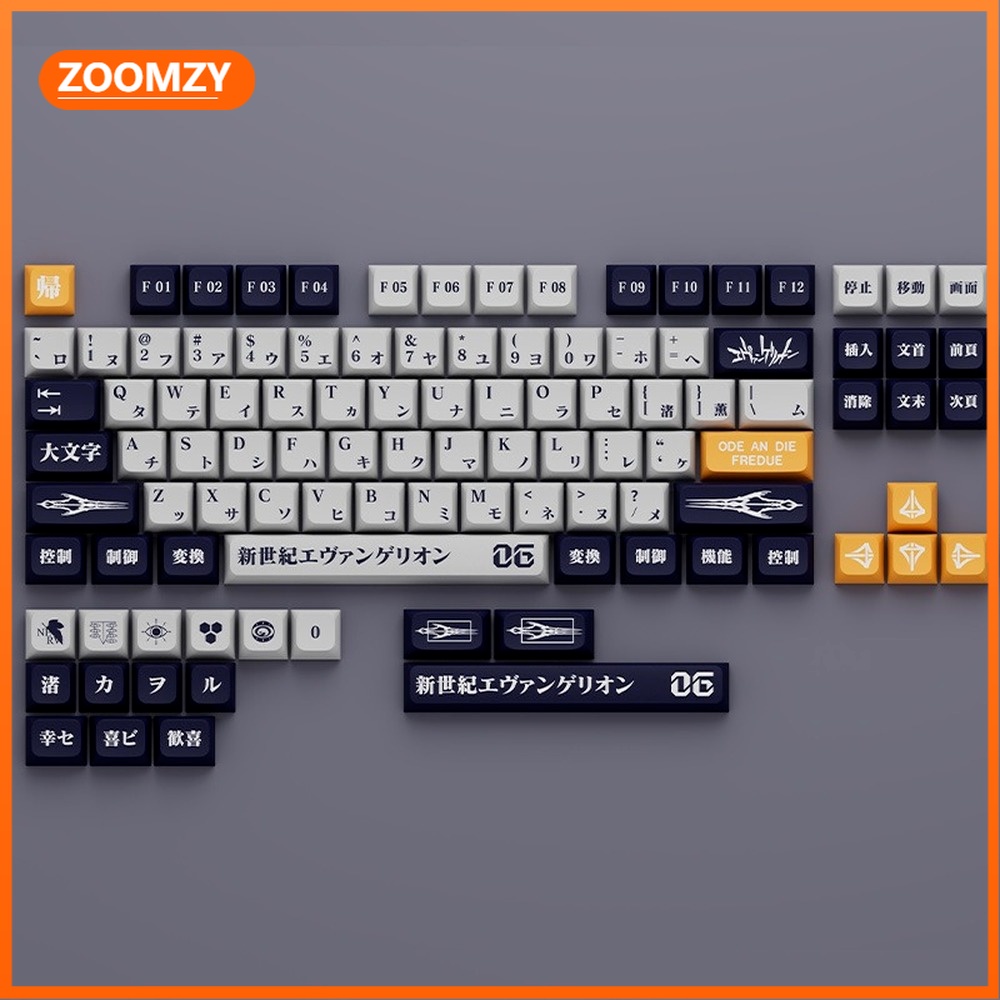 EVA số 6 Keycap 123 Phím nhỏ Trọn bộ Bàn phím cơ PBT Dye-thăng hoa Bàn phím cơ Keycap XDA Cấu hình Anime Keycap Keycap Cá nhân hóa