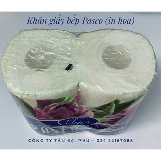 Khăn giấy bếp Paseo in hoa bịch 2 cuộn