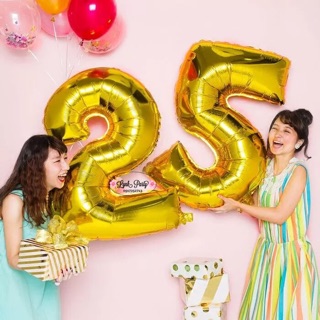 Bóng Số (size 70cm)màu Vàng, Bạc