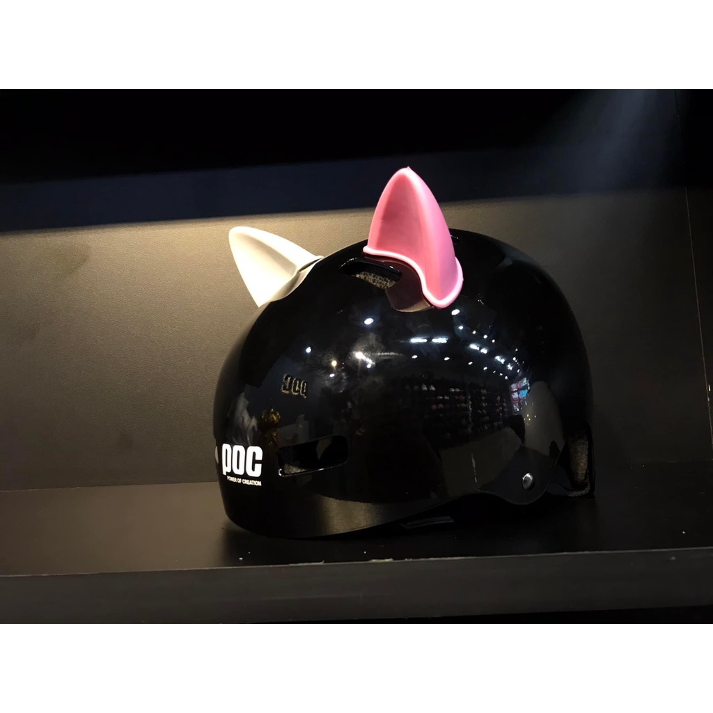 Nón bảo hiểm POC PK01 trẻ em tặng kèm tai mèo trang trí