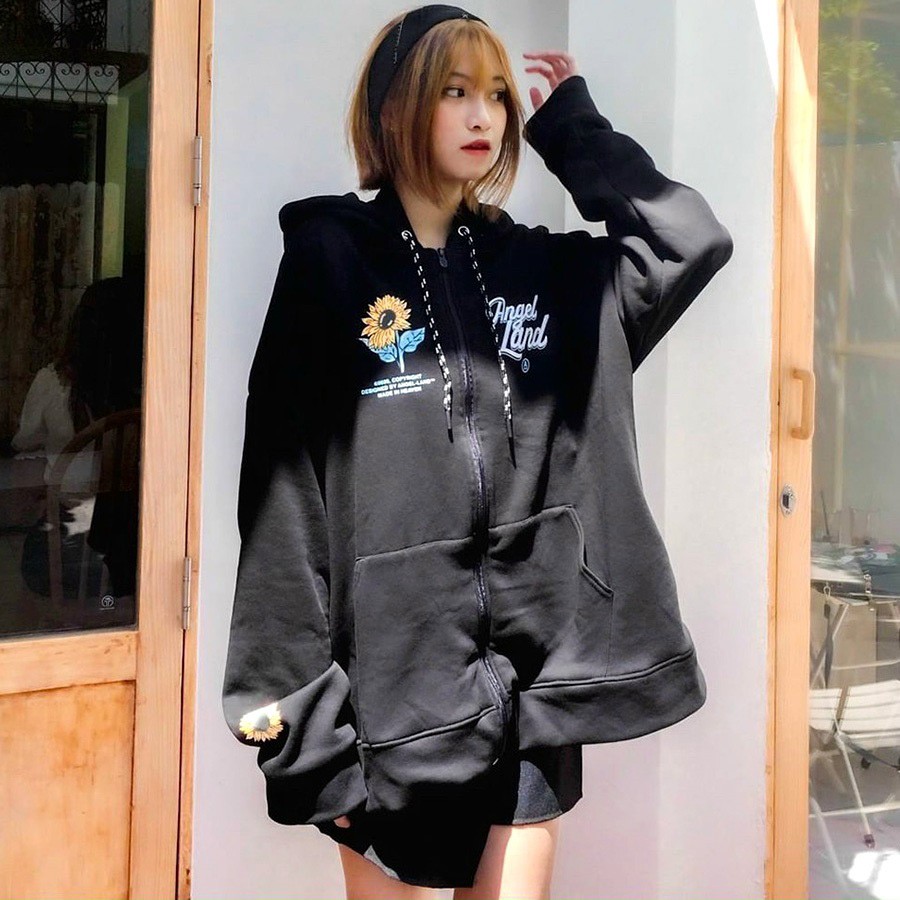 [Giá Sale] ÁO HOODIE - ÁO KHOÁC NỈ NGOẠI Angel Land (HD1990 - Kèm Ảnh Thật - Chữ A Hoa Cúc) | BigBuy360 - bigbuy360.vn