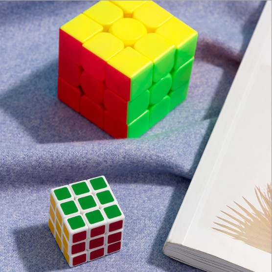 Bộ 2 Rubik cao cấp size to và nhỏ - Đồ chơi giảm stress bộ 2 rubik 3x3 cao cấp thi đấu