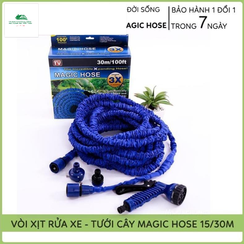 🔏Hàng Loại 1🔏 Vòi Rửa Xe, Tưới Cây, Vòi Xịt Rửa Thông Minh Giãn Nở Magic Hose Giãn Nở 15/30M T&M