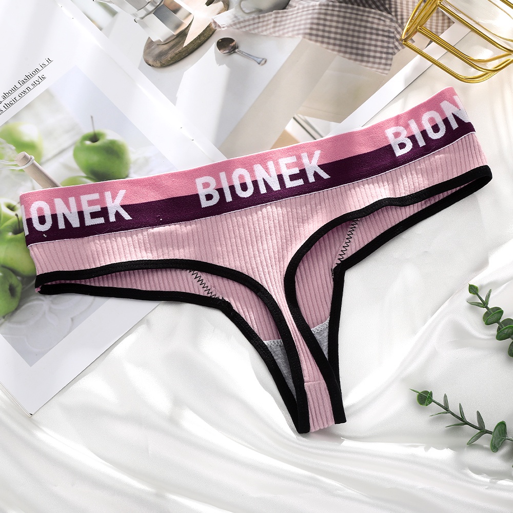 Quần Lót Levao Bằng Cotton Lưng Thấp In Chữ Gợi Cảm Cho Nữ