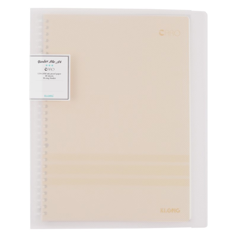 Sổ còng A4 40 tờ Caro Klong Ms 554 [Chọn Màu] Binder file nhựa 30 chấu Klong dễ dàng refill giấy