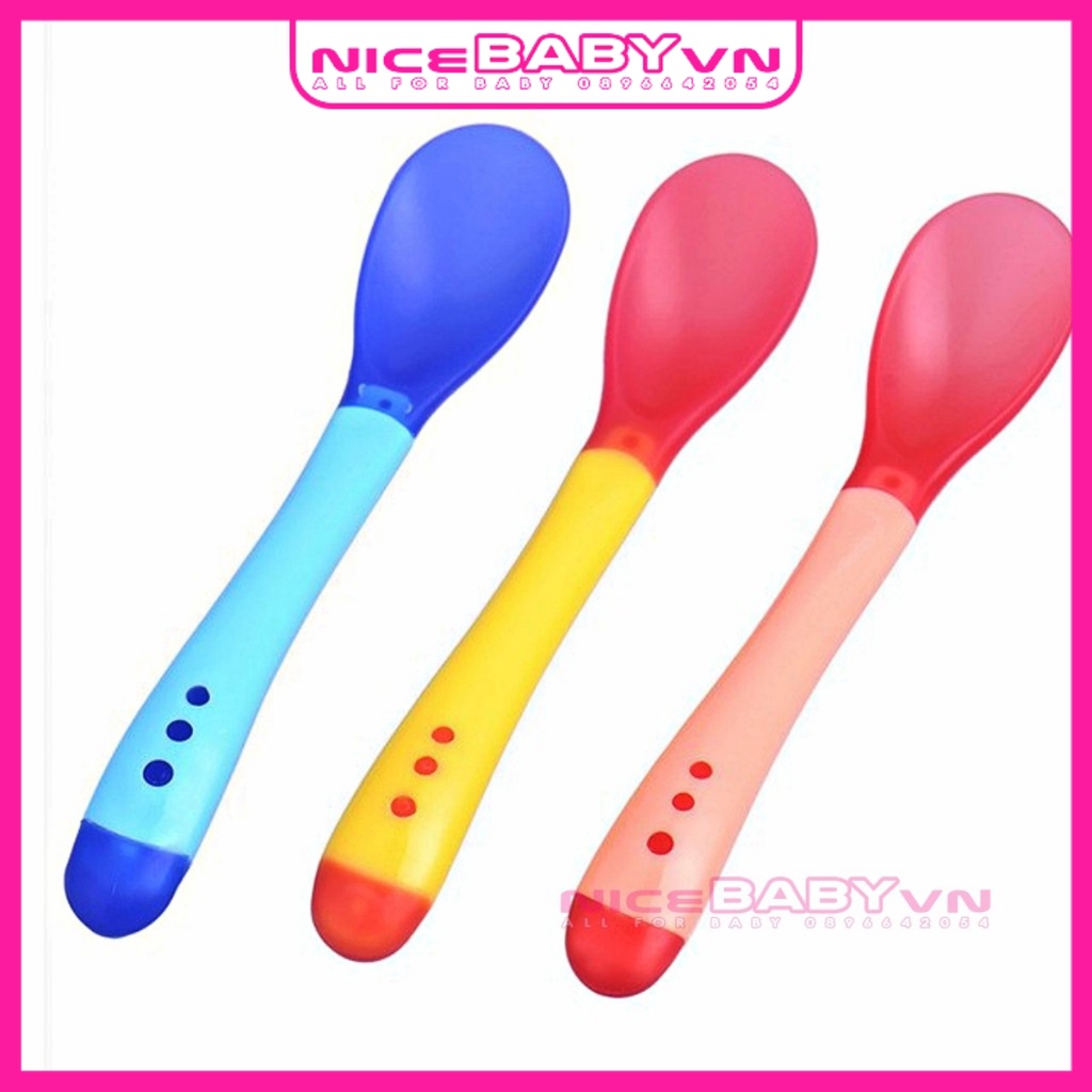 Thìa Báo Nóng Cảm Ứng Nhiệt Cho Bé Độ Mềm Vừa Phải NiceBabyVn